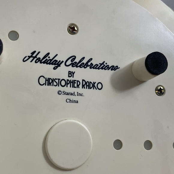 Christopher Radko Holiday Musical Motion Ceramic Christmas Tree w Train Video - Picture 8 of 13